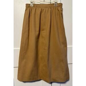 6. Vintage homemade camel skirt; wool